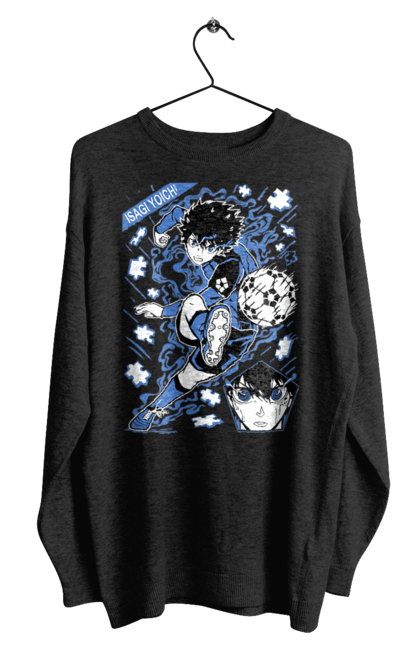 Men's sweatshirt with prints Blue Lock Isagi Yoichi. Anime, blue lock, blue prison, manga, sport, sports anime, yoichi isagi. 2070702