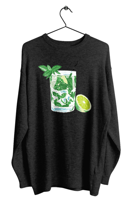Men`s sweatshirt with prints Mojito And Lemon Drink. Drink, lemon, mojito. 2070702
