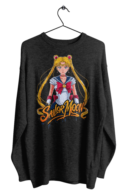 Men's sweatshirt with prints Sailor Moon. Anime, drama, magical girl, sailor moon, tv series, usagi tsukino. 2070702