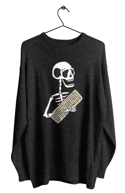 Світшот чоловічий з принтом "Вічний кодер". Ай ті, айтішник, бінарний, код, програміст, розробник, хакер. 2070702