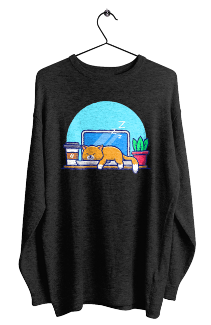 Світшот чоловічий з принтом "Кіт програміст". Angular, c, css, html, it, javascript, jquery, php, python, react, svelt, vue, айтишник, айті, гумор, код, кодувати, прогер, програміст, програмісти, ти ж, ти ж програміст, тиж програміст. 2070702