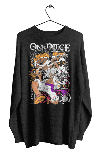 Men's sweatshirt with prints One Piece Luffy. Anime, luffy, manga, monkey de luffy, one piece, pirates. 2070702