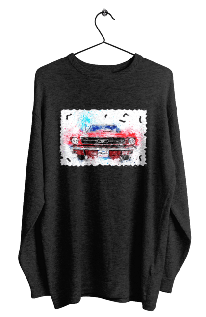 Світшот чоловічий з принтом "Автомобіль мустанг". Автомобіль мустанг, донати, допомога, дорога, колесо, конь, машина, мустанг, пейпел, україна. 2070702