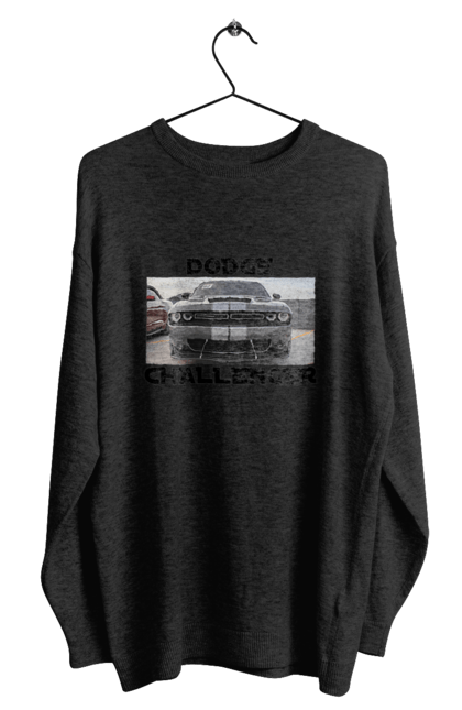 Світшот чоловічий з принтом "Додж челенджер". Автомобіль, американська легенда, додж челенджер, культове авто, масл кар, потужний автомобіль. 2070702