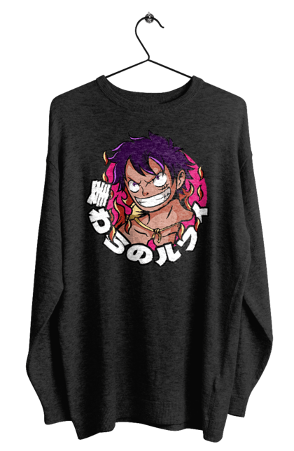 Men's sweatshirt with prints One Piece Luffy. Anime, luffy, manga, monkey de luffy, one piece, pirates. 2070702