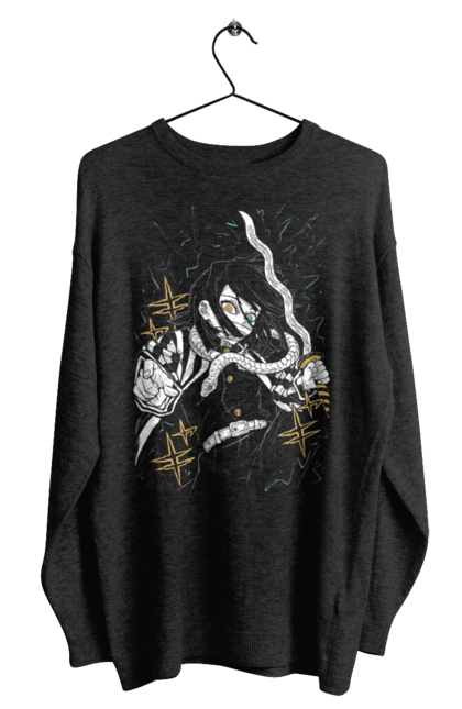 Men's sweatshirt with prints Demon Slayer Obanai. Anime, demon slayer, iguro, kimetsu no yaiba, manga, obanai, obanai iguro, serial. 2070702