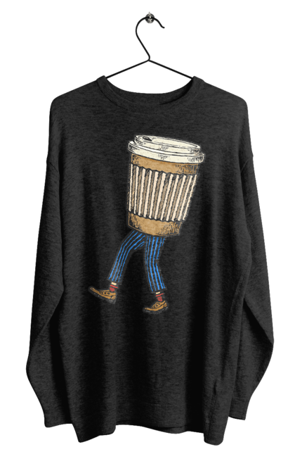 Світшот чоловічий з принтом "Людина Кава". Кава. 2070702