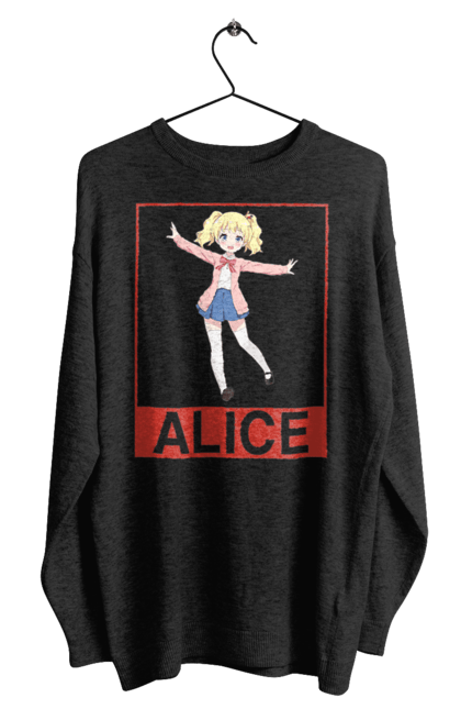 Men's sweatshirt with prints Kiniro Mosaic Alice Cartelet. Alice, alice cartelet, anime, gold mosaic, kiniro mosaic, kinmoza, manga. 2070702