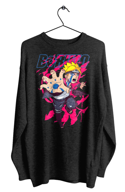 Men's sweatshirt with prints Boruto. Anime, boruto, enemies, manga, neon, tv series. 2070702