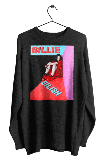 Світшот чоловічий з принтом "Біллі Айліш". Біллі айліш, логотип біллі айліш, принт біллі айліш, співачка біллі айліш. 2070702