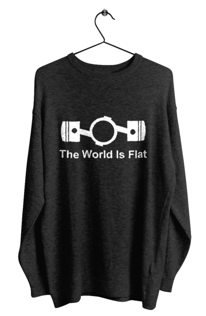 Світшот чоловічий з принтом "World Flat". Авто, деталь, машини. 2070702