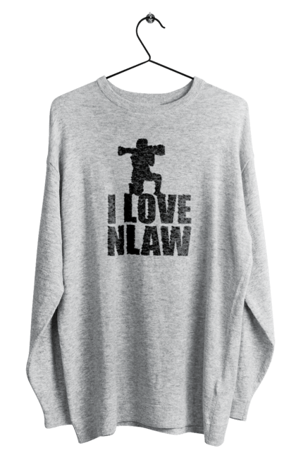 Світшот чоловічий з принтом "Я люблю НЛАВ". Війна, патріотам, україна. aslan
