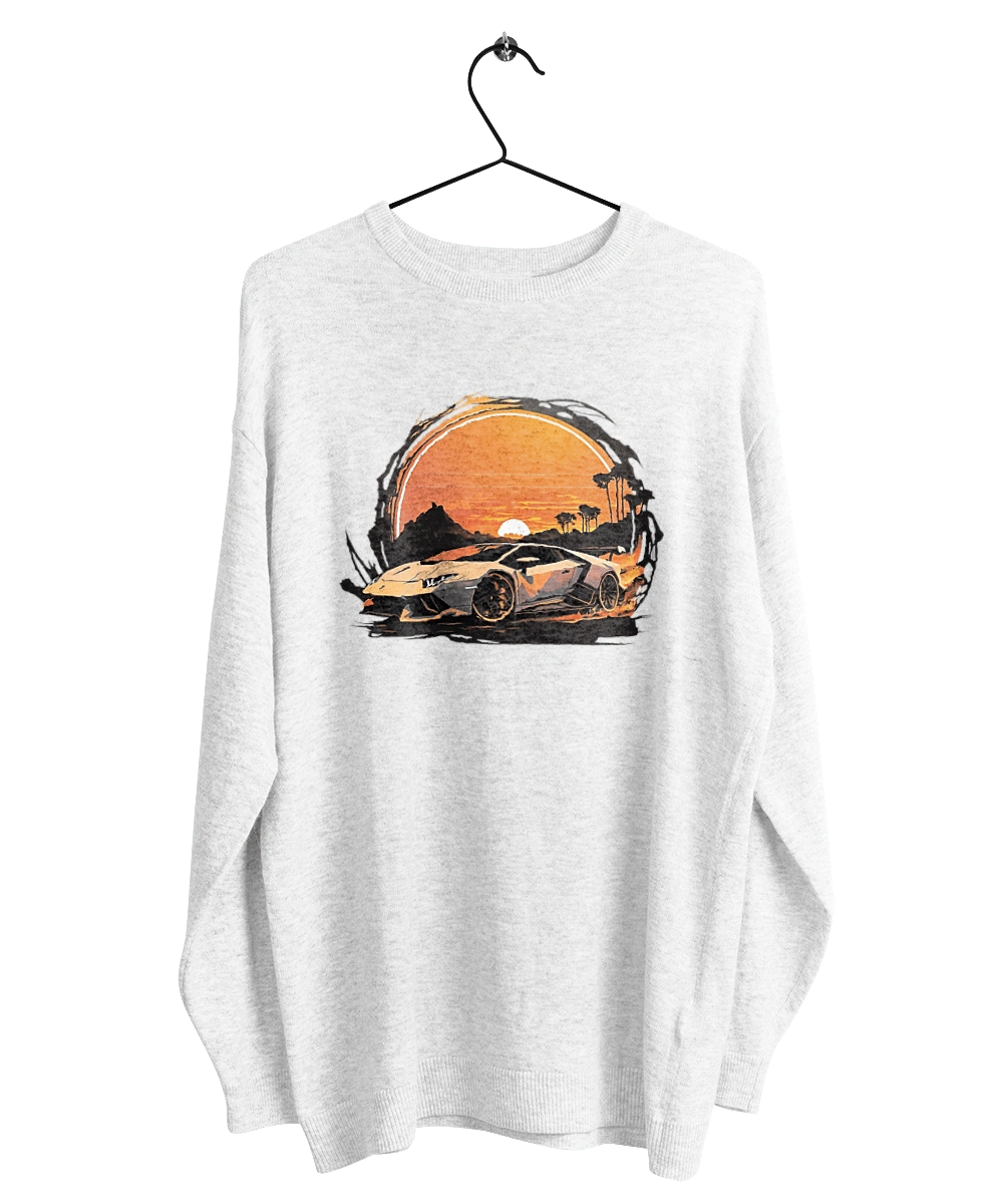 Lamborghini at sunset