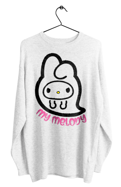 Men's sweatshirt with prints Hello Kitty My Melody. Brand, character, ghost, halloween, hello kitty, my melody. 2070702