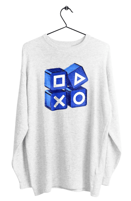 Світшот чоловічий з принтом "Геймпад". Playstation, sony, геймпад, гра, джостик. 2070702