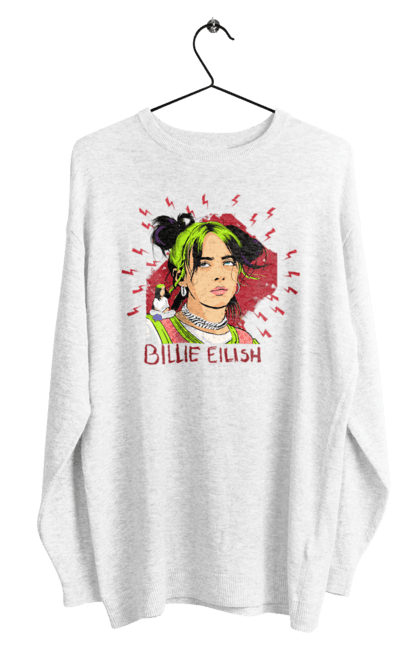 Світшот чоловічий з принтом "Біллі Айліш". Біллі айліш, логотип біллі айліш, принт біллі айліш, співачка біллі айліш. 2070702