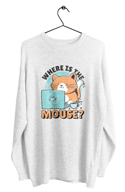 Men`s sweatshirt with prints Where is the mouse?. Aitі, angular, c, code, css, html, humor, it, it specialist, javascript, jquery, koduvati, php, proger, programmer, programmers, python, react, svelt, type programmer, vue, you. 2070702