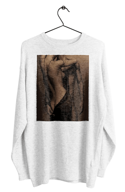 Свитшот мужской с принтом Интрига. Взаимность, интрига, любов, мужчина и женщина, невозможно устоять, секс, увлечение. 2070702