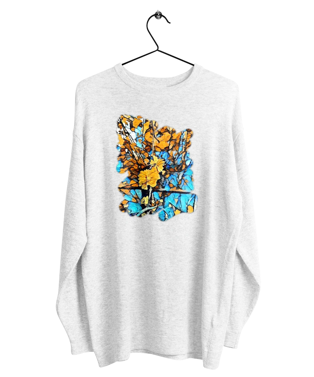 Yellow flowers on a blue background