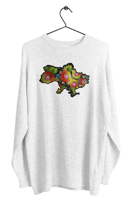 Світшот чоловічий з принтом "Справжня Україна". Барви, квіти, кольрі, краса, лепестки, листя, настрій, справжня україна. 2070702