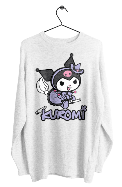 Men's sweatshirt with prints Hello Kitty Kuromi. Anime, character, hello kitty, kuromi, my melody, sanrio. 2070702