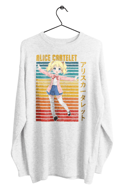 Men's sweatshirt with prints Kiniro Mosaic Alice Cartelet. Alice, alice cartelet, anime, gold mosaic, kiniro mosaic, kinmoza, manga. 2070702