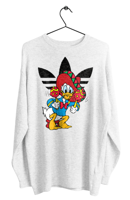 Світшот чоловічий з принтом "Adidas Дональд Дак". Adidas, daisy duck, donald duck, адідас, дейзі дак, дональд дак, мультсеріал, мультфільм. 2070702