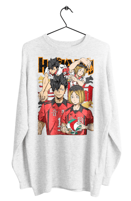 Світшот чоловічий з принтом "Волейбол!! Куроо та Кенма". Haikyu, kenma, kuroo, аніме, волейбол, кенма, куроо, манга. 2070702