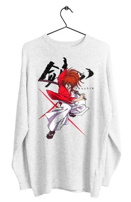 Свитшот мужской с принтом Самурай Икс Химура Кэнсин. Manga, rurouni kenshin, аниме, манга, самурай, самурай икс, химура кэнсин. 2070702