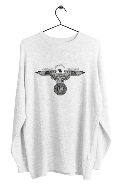 Світшот чоловічий з принтом "Орел і Герб". Герб, герб україни, орел, патріотичне, україна, українська символіка, українське. 2070702