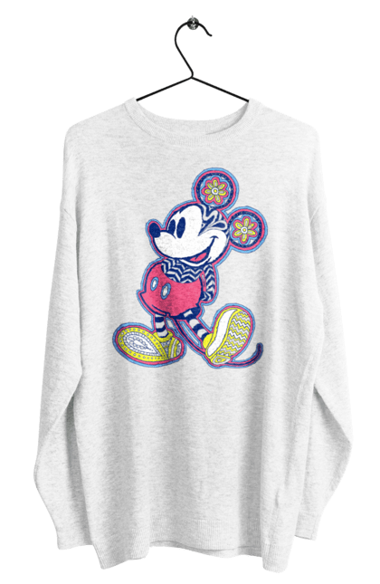 Світшот чоловічий з принтом "Міккі Маус". Mickey mouse, дісней, міккі, міккі маус, мультфільм. CustomPrint.market