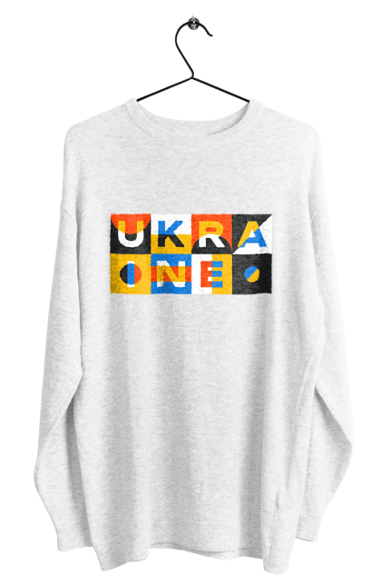 Світшот чоловічий з принтом "Україна". Напис україна, символ україни, текст україна, україна. 2070702