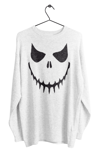 Men's sweatshirt with prints Halloween pumpkin face. Costume, halloween, holiday, october, october 31, pumpkin, scary, sweets, trick or treat. 2070702