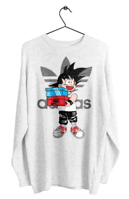 Свитшот мужской с принтом Adidas Сон Гоку. Adidas, anime, dragon ball, son goku, адидас, аниме, гоку, жемчуг дракона, манга, сон гоку. 2070702