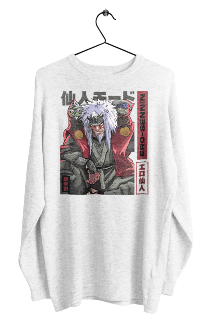 Men's sweatshirt with prints Naruto Jiraiya. Anime, hokage, jiraiya, manga, naruto, shinobi, shonen. 2070702