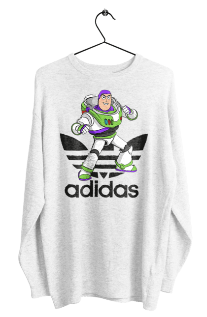 Men's sweatshirt with prints Adidas Buzz Lightyear. Adidas, buzz lightyear, cartoon, toy, toy story. 2070702