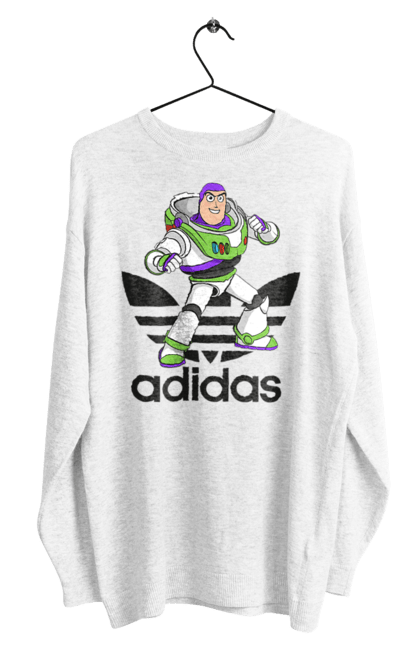 Світшот чоловічий з принтом "Adidas Базз Лайтер". Adidas, buzz lightyear, toy story, адідас, базз лайтер, історія іграшок, мультфільм. 2070702