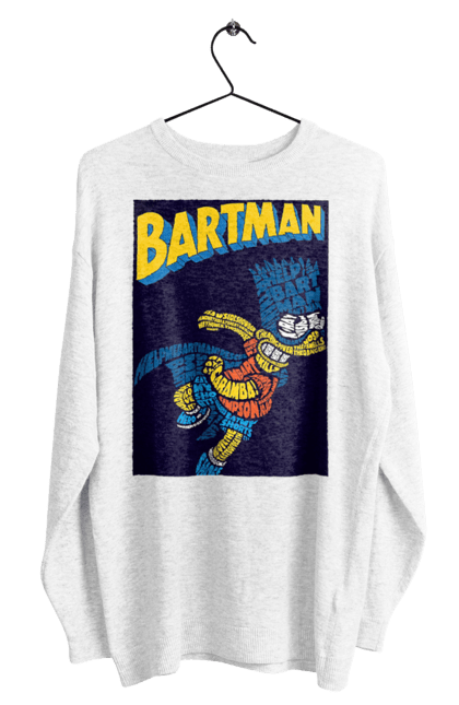 Світшот чоловічий з принтом "Симпсоны". Барт, мультфильм, симпсоны, супергерой, супермен. PrintMarket - інтернет-магазин одягу та аксесуарів з принтами плюс конструктор принтів - створи свій унікальний дизайн