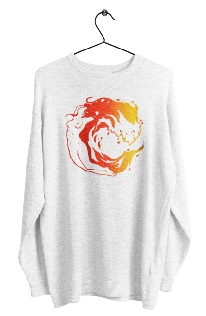 Men`s sweatshirt with prints Girl wave. Girl, sea, wave. 2070702