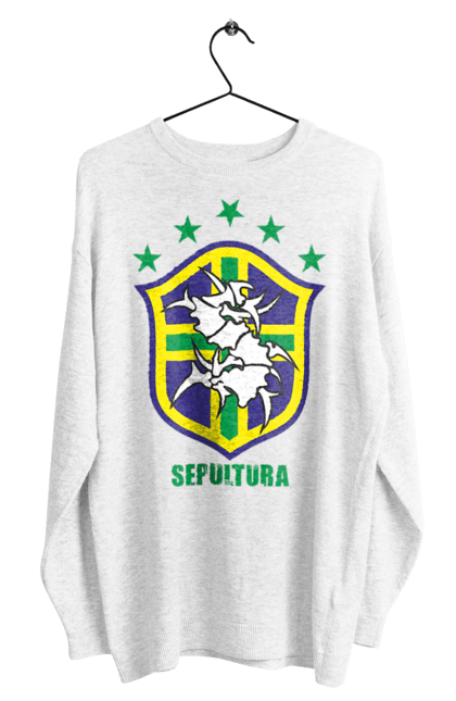 Men's sweatshirt with prints Sepultura. Death metal, det metal, groove metal, group, metal, music, rock, sepulture, thrash metal, trash metal. 2070702