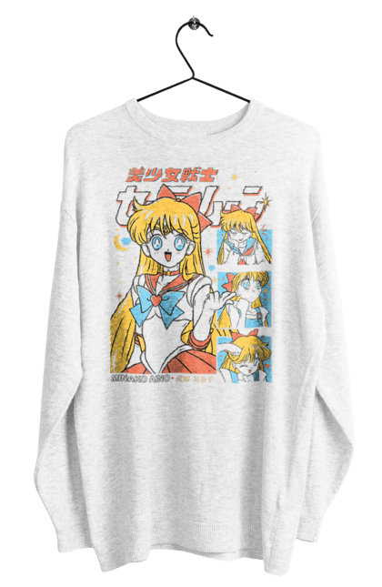 Світшот чоловічий з принтом "Сейлор Венера". Minako aino, sailor moon, sailor venus, аніме, драма, махо-сьодзьо, мінако айно, сейлор венера, сейлор мун, серіал. 2070702