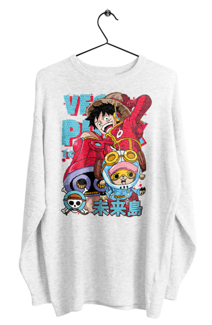 Men's sweatshirt with prints One Piece Luffy. Anime, luffy, manga, monkey de luffy, one piece, pirates. 2070702