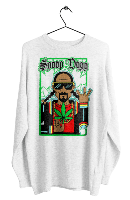 Світшот чоловічий з принтом "Снуп Доґґ". Snoop dogg, актор, музикант, продюсер, репер, снуп догг. 2070702