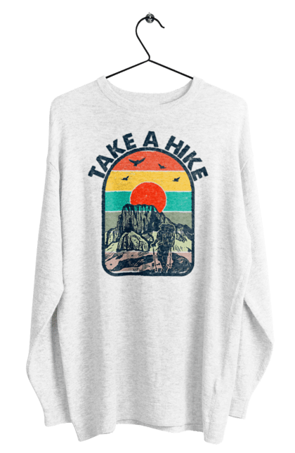 Світшот чоловічий з принтом "Прогуляйся Альпініст, Гори". Альпініст, гори, похід, прогуляйся. 2070702