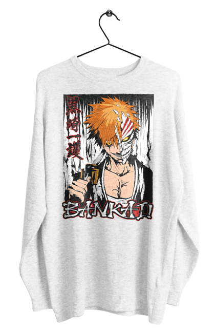 Світшот чоловічий з принтом "Бліч Куросакі Ічіґо". Anime, bleach, ichigo kurosaki, manga, аніме, бліч, ічіго, куросакі ічіґо, манга. 2070702