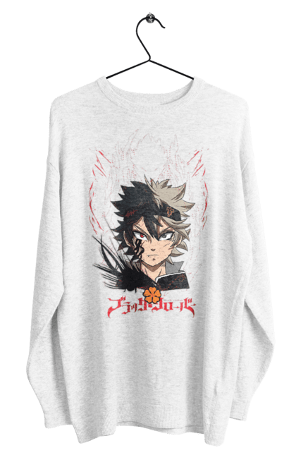 Світшот чоловічий з принтом "Black Clover Аста". Anime, asta, black clover, manga, wizard king, аніме, аста, король магів, манга, чорна конюшина. 2070702