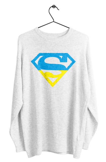 Men`s sweatshirt with prints Ukraine super. Super, symbolism, ukraine. 2070702