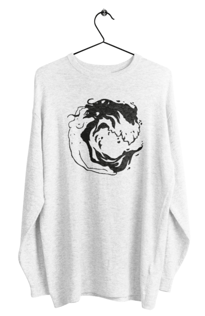Men`s sweatshirt with prints Girl wave. Girl, sea, wave. 2070702