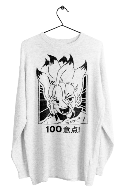 Men's sweatshirt with prints Dr. Stone Senku. Anime, dr. stone, ishigami, manga, senku, senku ishigami. 2070702