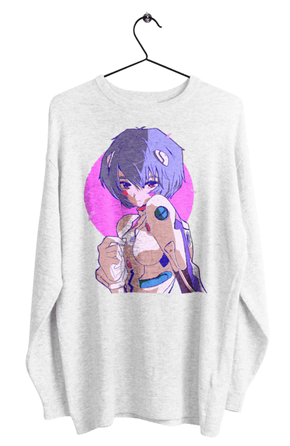 Men's sweatshirt with prints Evangelion Rei. Anime, evangelion, eve, kaoru, manga, rei ayanami, shinji. 2070702